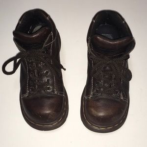 Vintage 90s Dr Martens Brown Leather Boots 8542 UK3/US M4 US W5 Made in England